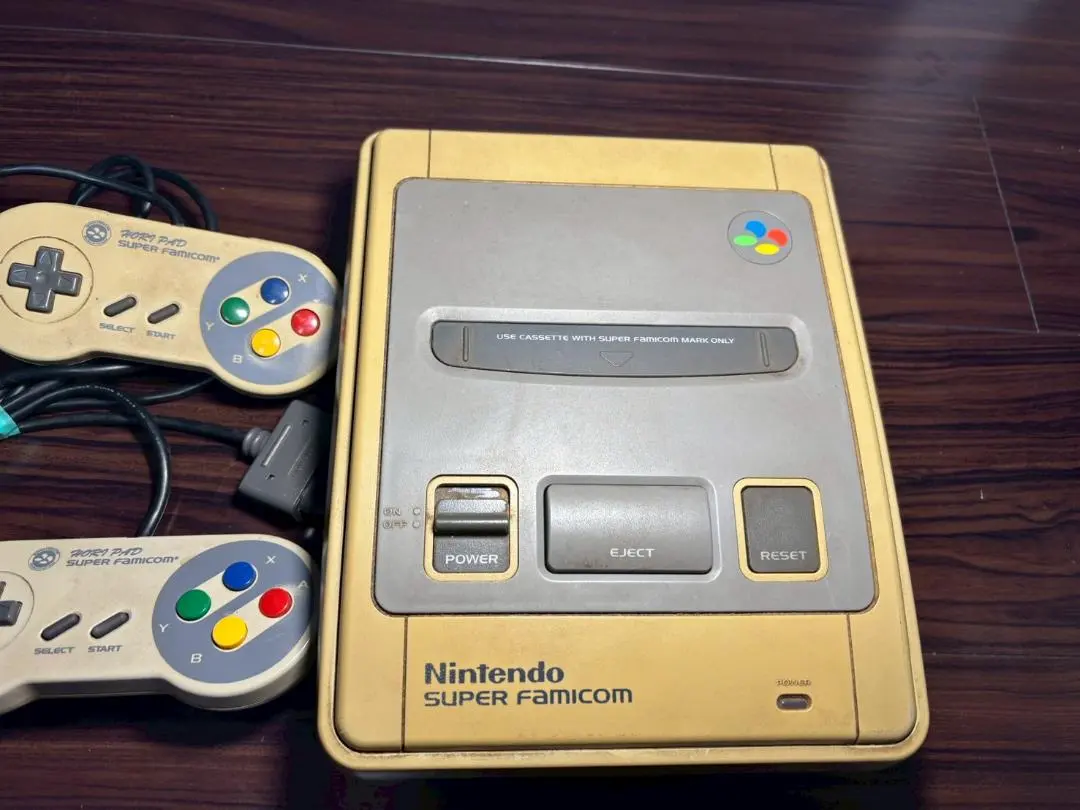 スーパーファミコン 本体、コントローラ2個 -0190