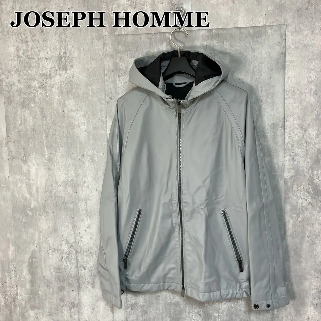 JOSEPH HOMME ライトラムナッパレザー フードブルゾン 44