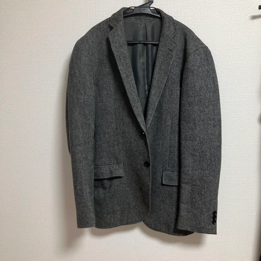 ユナイテッドアローズグリーンレーベルリラクシング ツイードジャケット グレー M