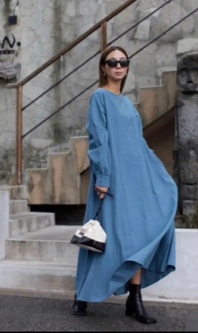 美品❤️Room306contemporaryロングスリーブ マキシ丈ワンピース