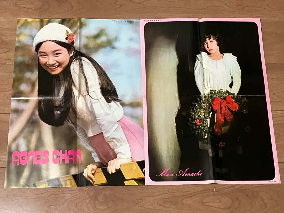 ★天地真理＆アグネスチャン特大ポスター昭和★