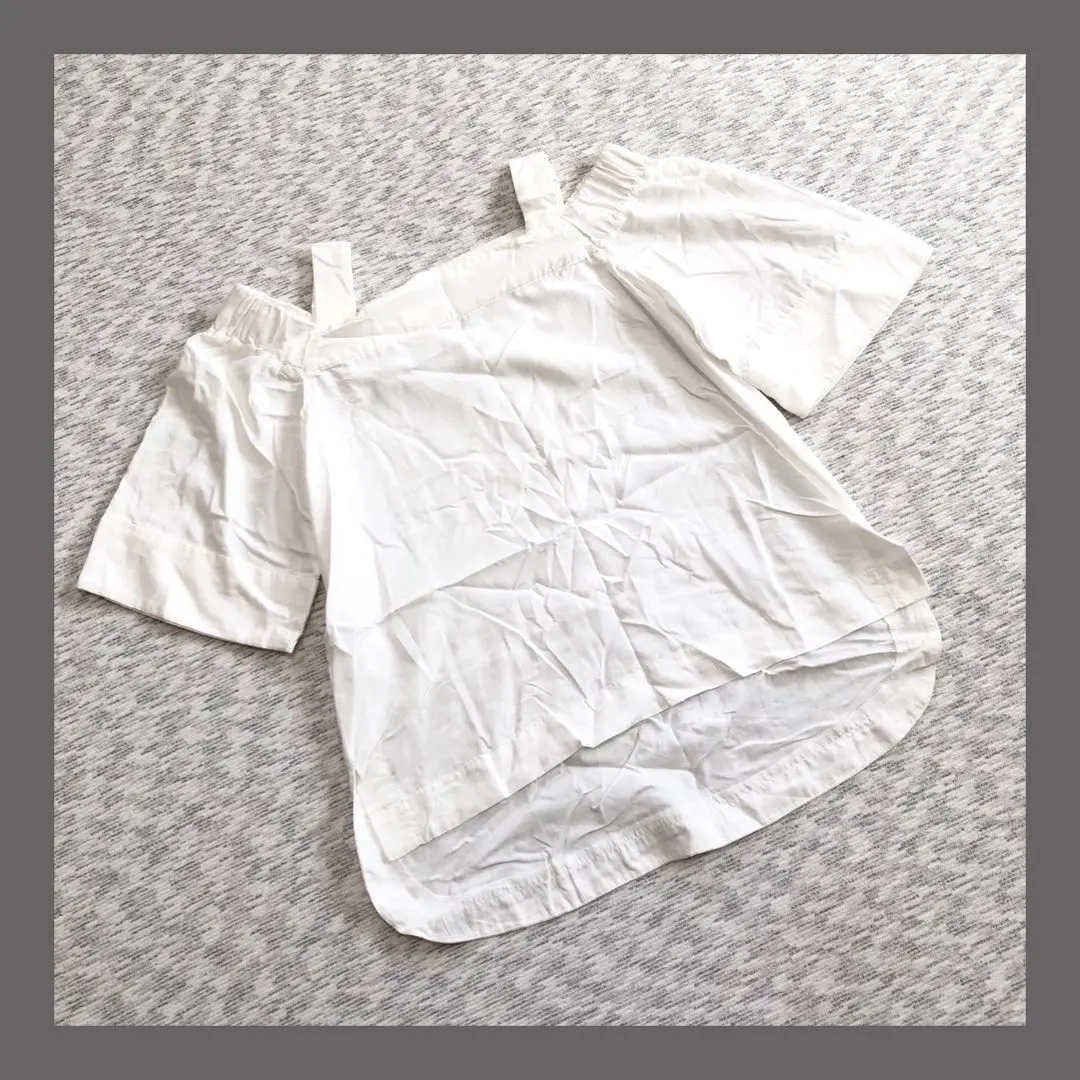 JEANASIS ◆ジーナシス （F)　オフショル　ブラウス　白　無地　肩だし