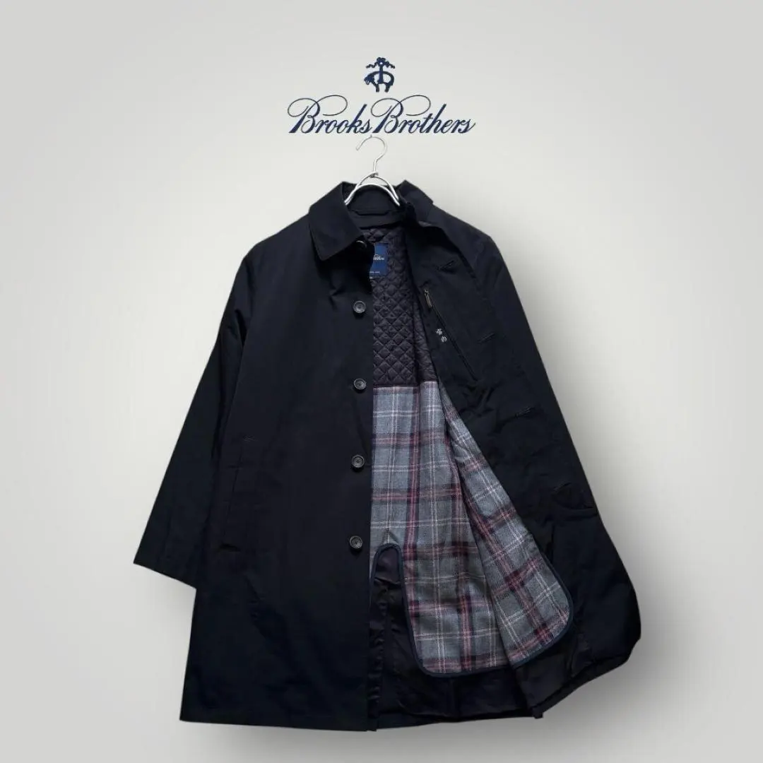 [良品] BROOKS BROTHERS ステンカラーコートライナー付き XS