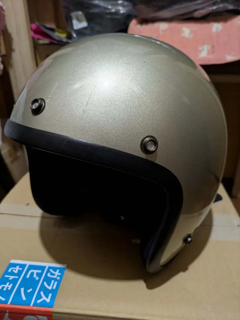 タチバナ　立花ヘルメット　ゴールド ジェットヘルメット