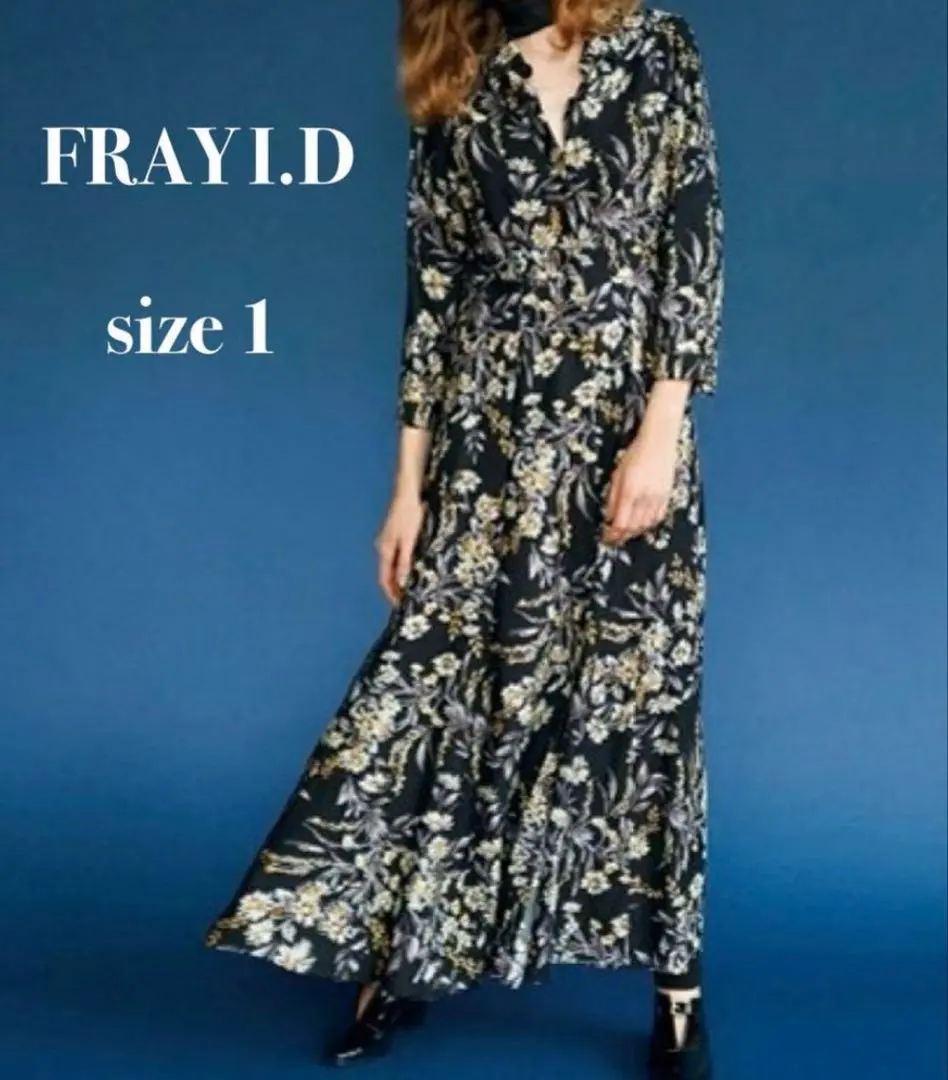 美品 FRAY I.D ロングシャツ ワンピース ドレス サイズ1