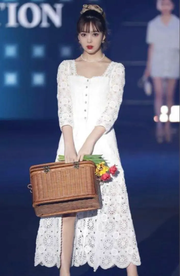 美品　RED YAZEL ブラックレースロングワンピース