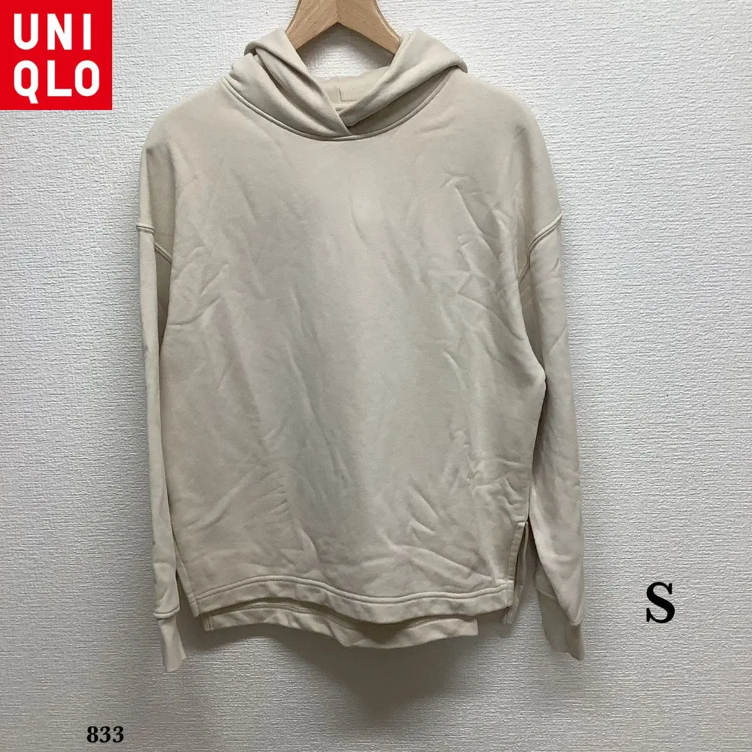 UNIQLO『ユニクロ』スリット スウェット パーカー【S】オフホワイト