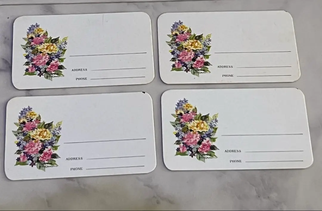 昭和レトロ　カード　アドレス　name