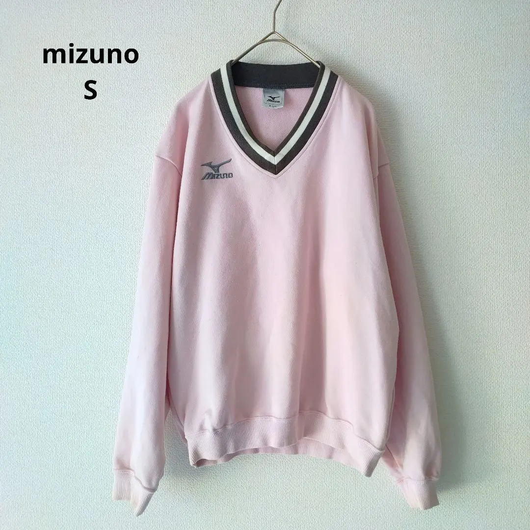 MIZUNO ミズノ Vネック スウェット テニスウェア S ピンク 日本製