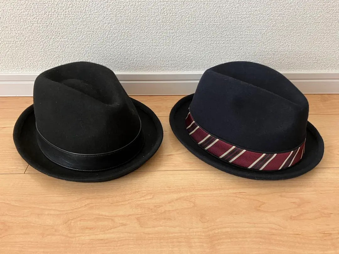 EK ニューエラ 黒と紺 ハット Mサイズ 2個セット