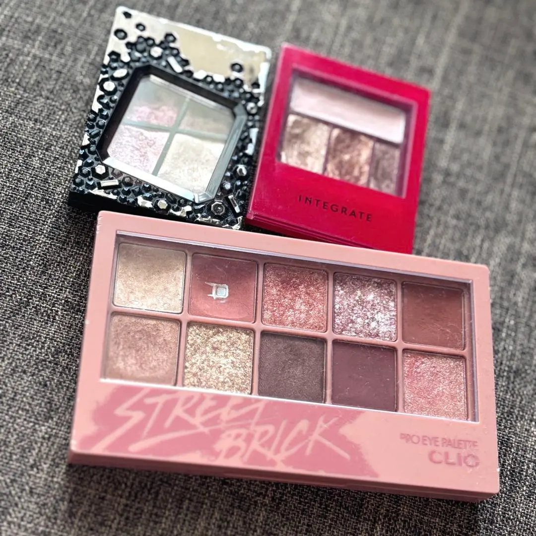 【CLIO/Visée/インテグレート】アイシャドウまとめ売り３点 中古