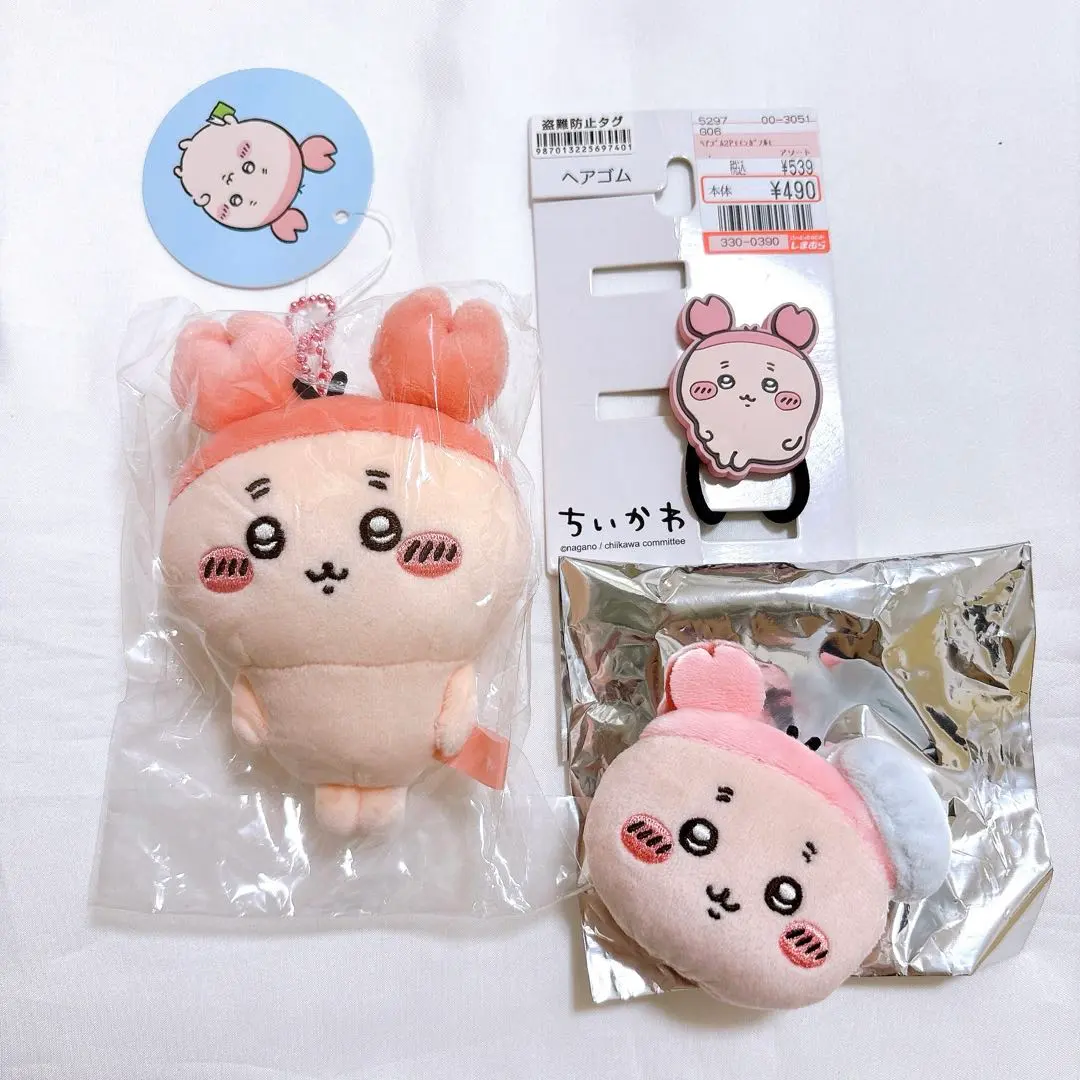 ちいかわ おかおぬいぐるみバッジ 古本屋　カニちゃん