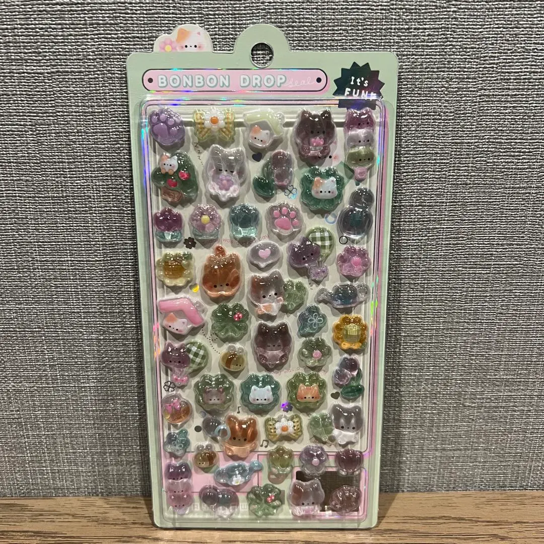 ボンボンドロップシール　ねこねこ　正規品
