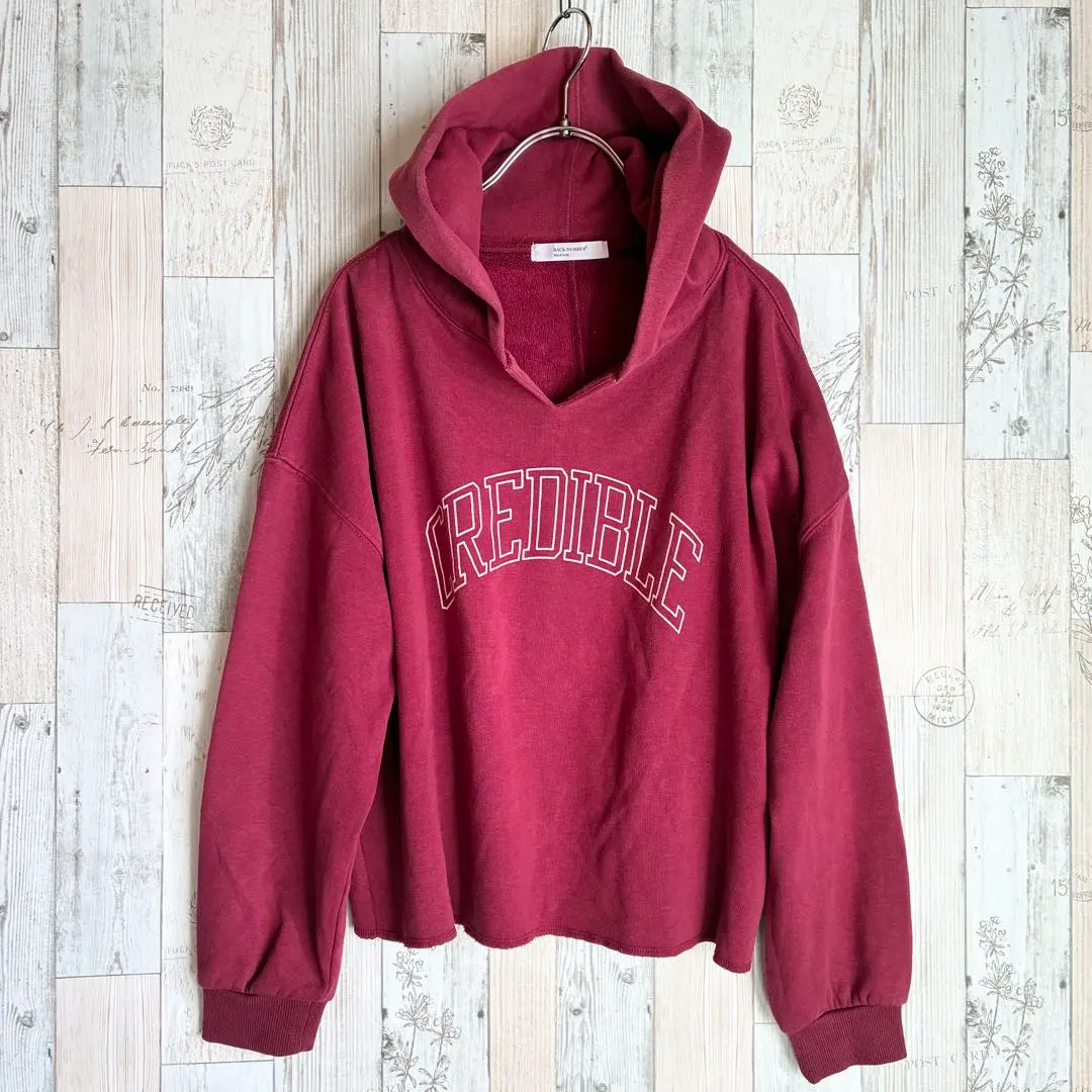 バックナンバー　レディースパーカー　裏フリース　M プリント
