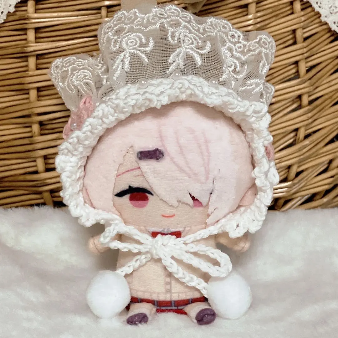 10㎝ ちびぐるみ　にじぱぺっと　にじぱぺ　ぬい服　お嫁さんボンネット