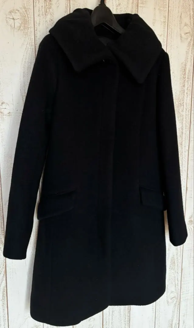 【新品・未使用】UNITED ウールピーコート 黒 2ポケット　定価48000円