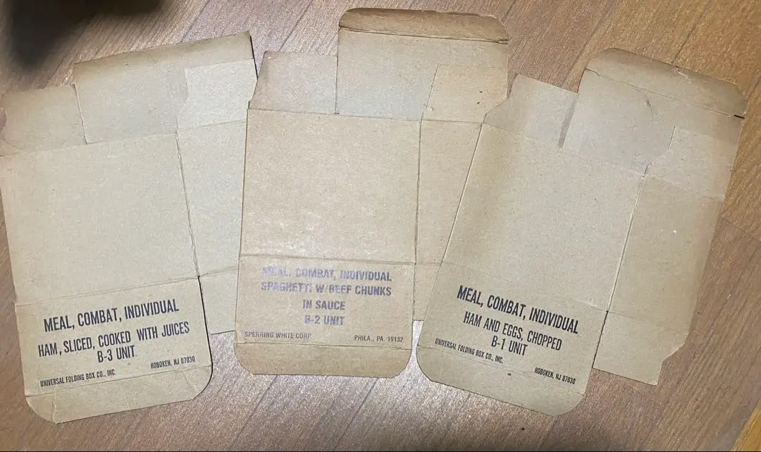 ベトナム戦争　Cレーション　未使用実物　ダンボール箱　VIETNAM 米軍