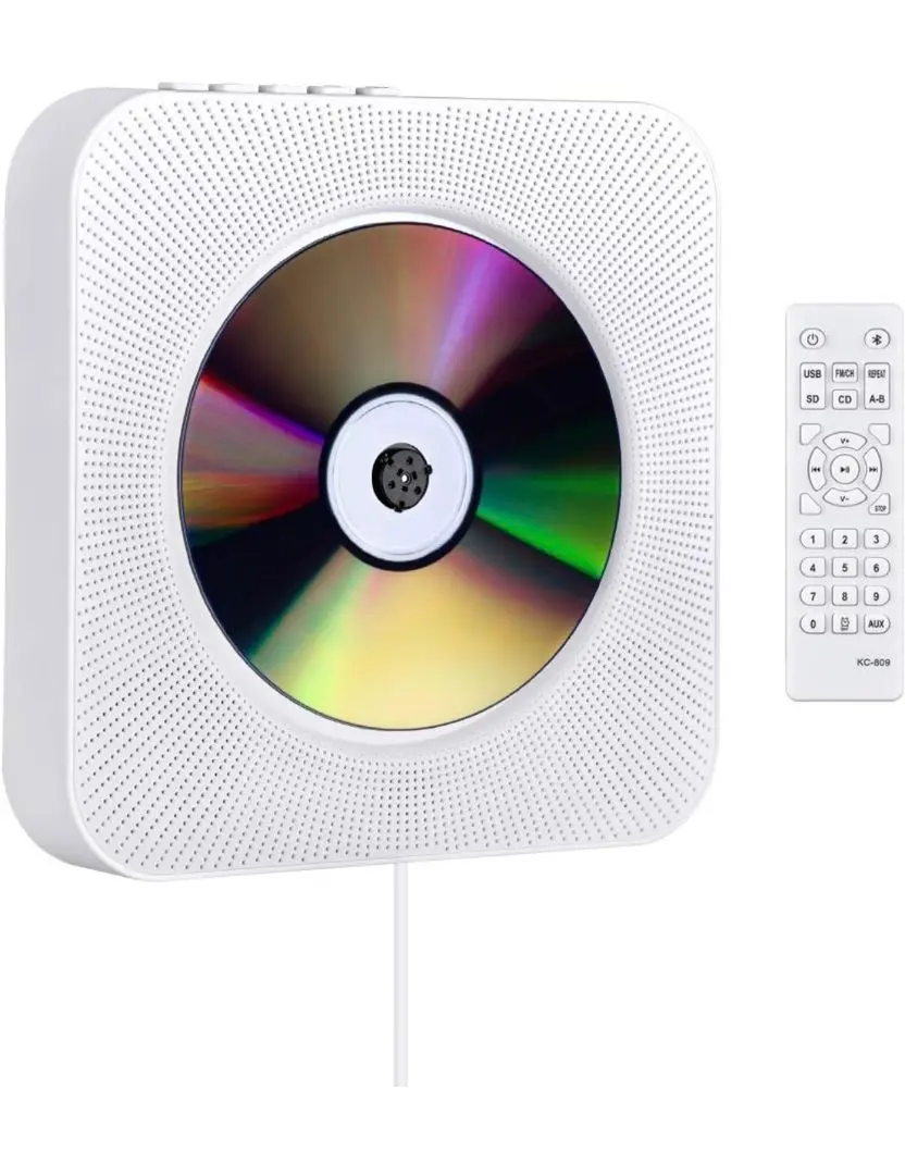 1台多役✨CDプレーヤー 置き＆壁掛け式 bluetooth CDプレイヤー