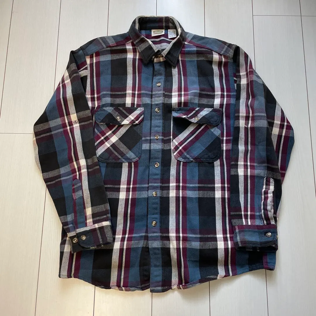 90s USA製 Five Brotherファイブブラザー ネルシャツ