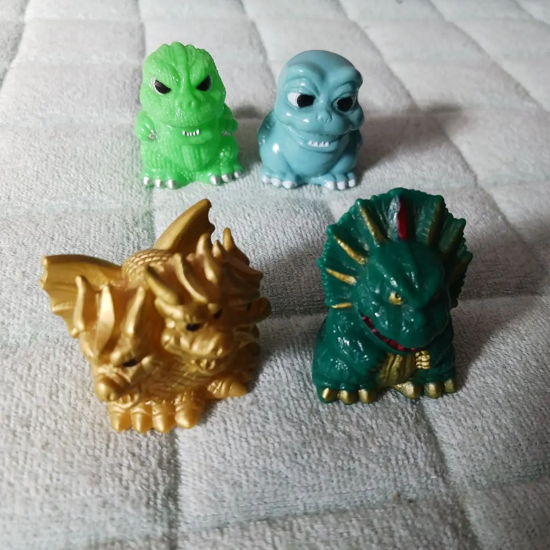 ゴジラ ミニフィギュア 指人形 4体セット ２体は 東映東宝映画B 刻印あり