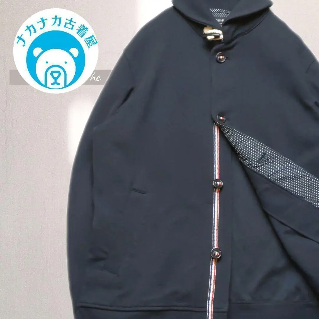 ブルゾン　お洒落　キレイめ　男女兼用　綿混　黒　古着