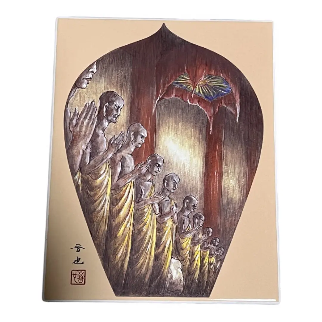 中村晋也 版画 仏像の群像 1114/2300