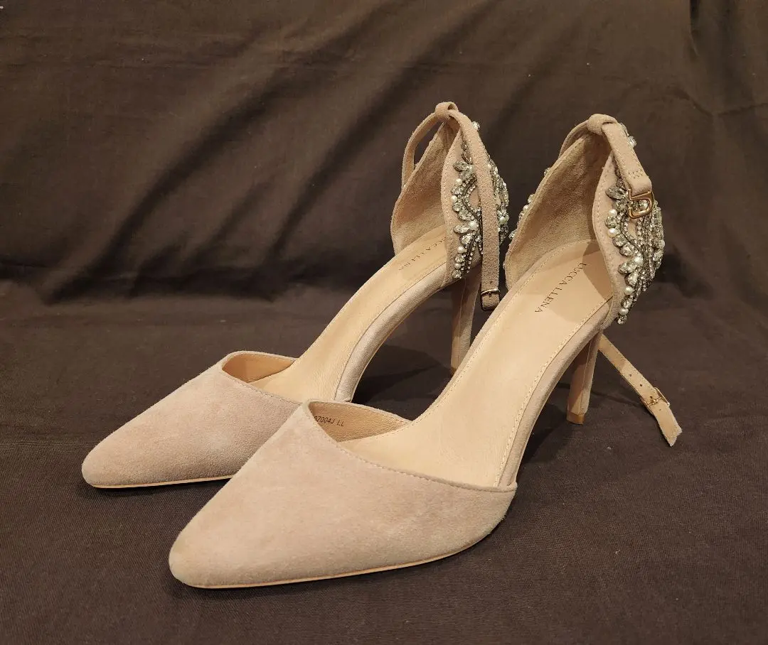 ルカ リエナ LUCCA LLENA ハイヒールビジュー装飾 ベージュ