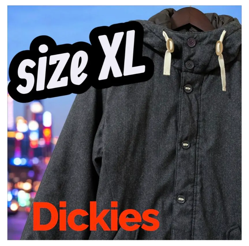 【XL】Dickies ディッキーズ ダークグレー フード付きジャケット