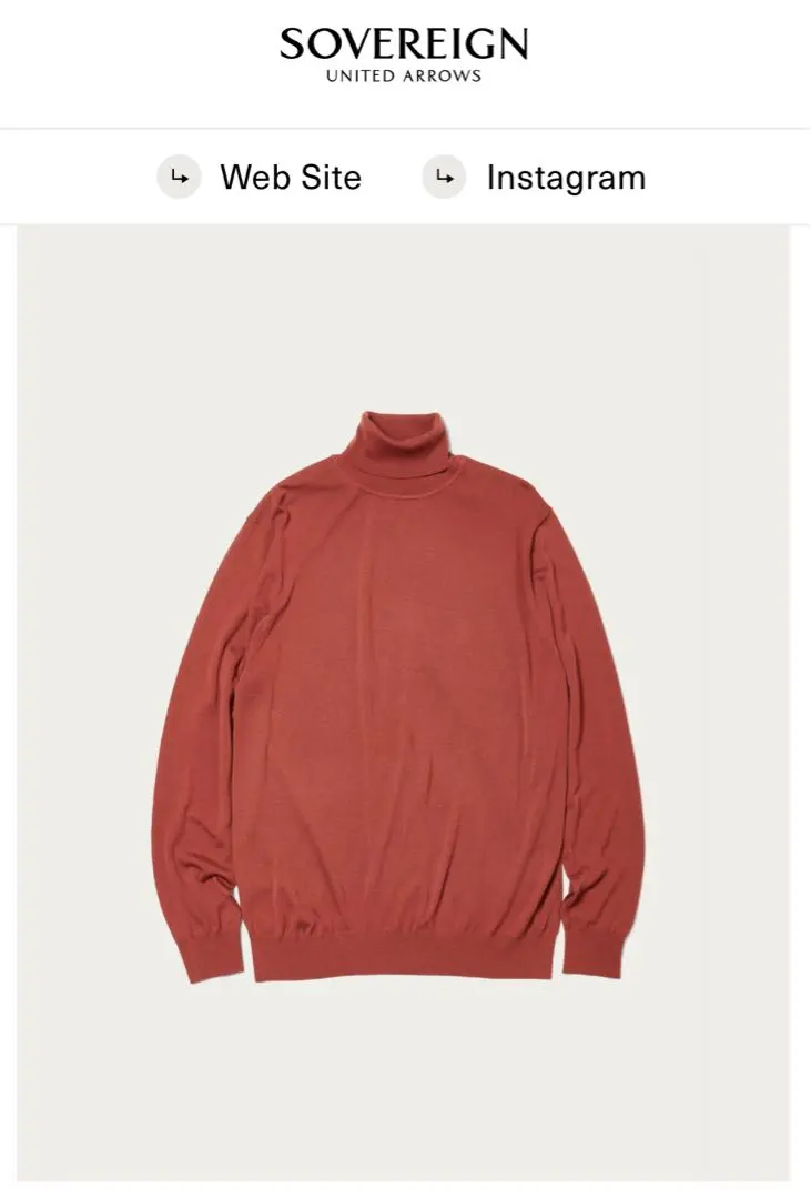 SOVEREIGN ユナイテッドアローズ ハイゲージ タートルネック ニット