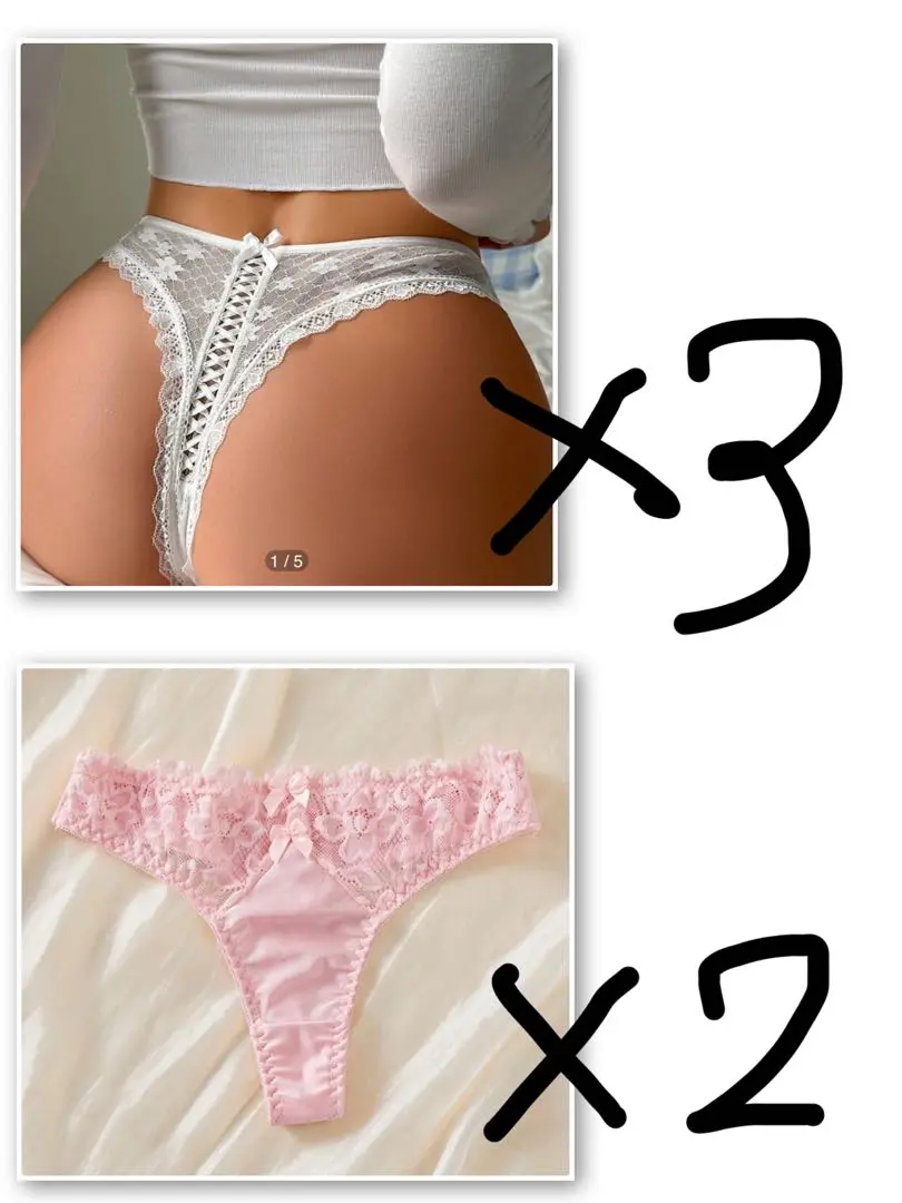 SHEIN Tバック 5枚セット Lサイズ