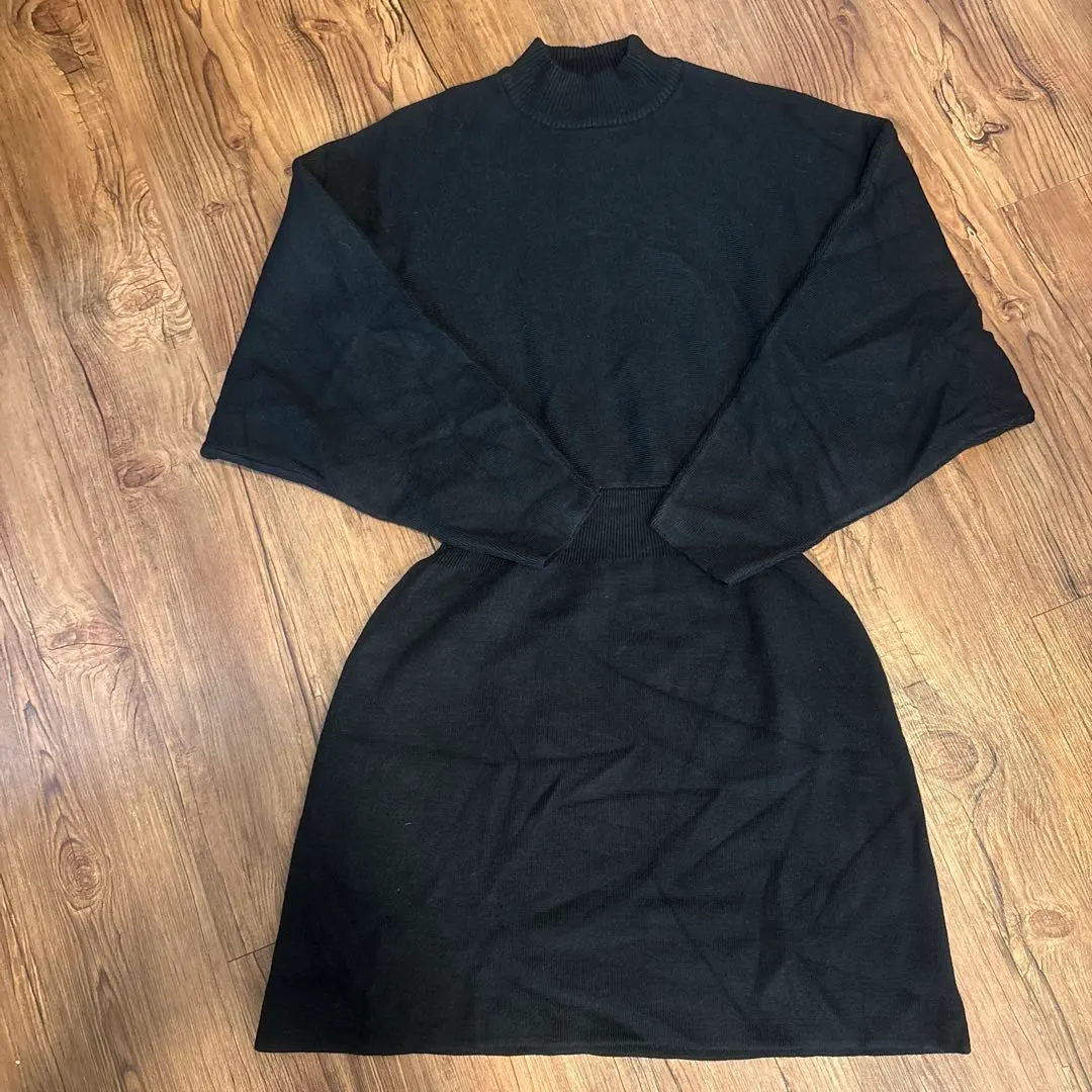 SLY ブラック ハイネック ミニワンピース 長袖