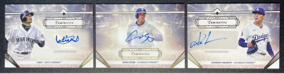 5枚限定 2024 TOPPS 大谷翔平 イチロー 山本由伸 直筆サインカード