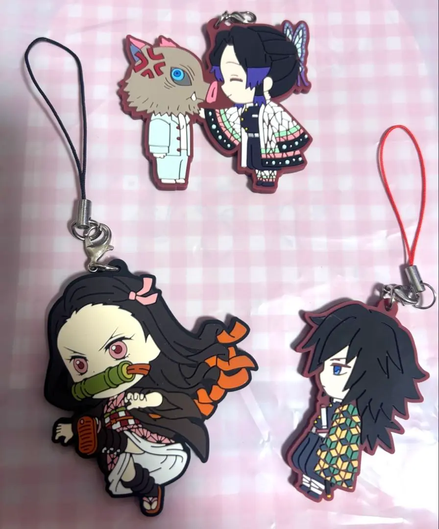 鬼滅の刃 ラバーストラップ まとめ売り 義勇 しのぶ 伊之助 禰豆子