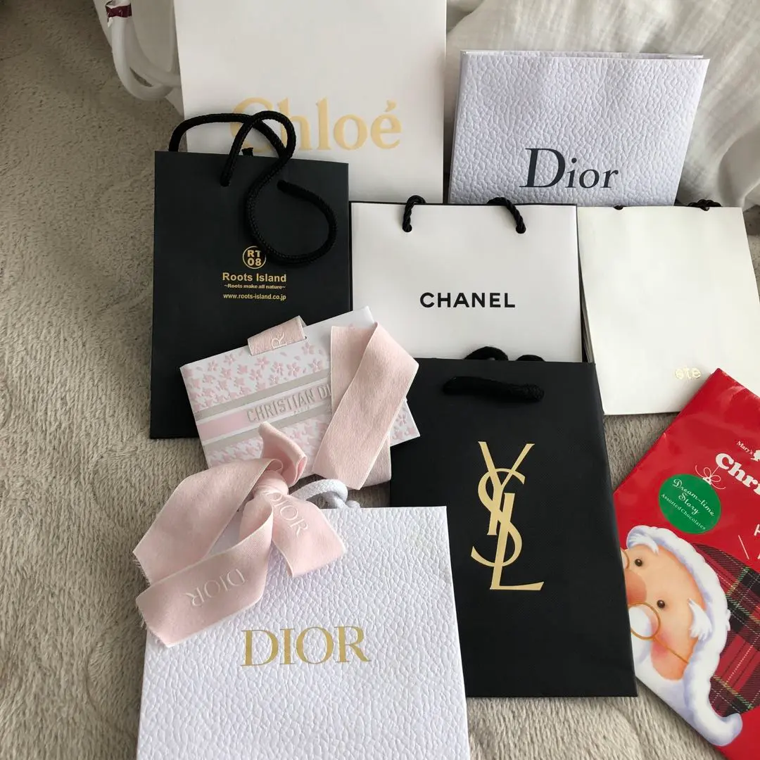 ギフト用紙袋 9枚セット (Chloé, Dior, Chanel, YSなど)