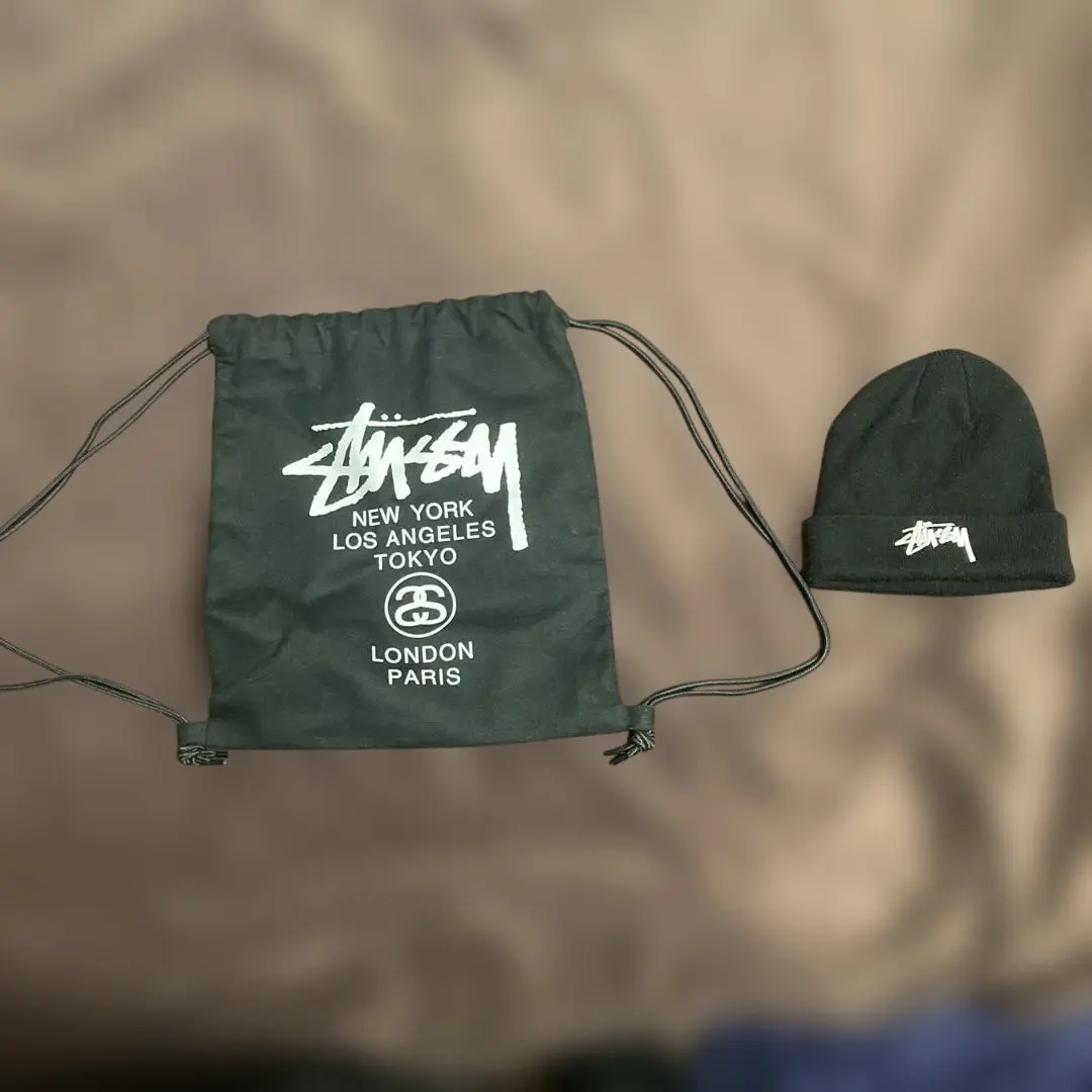 stussyビーニー、ナップサックセット