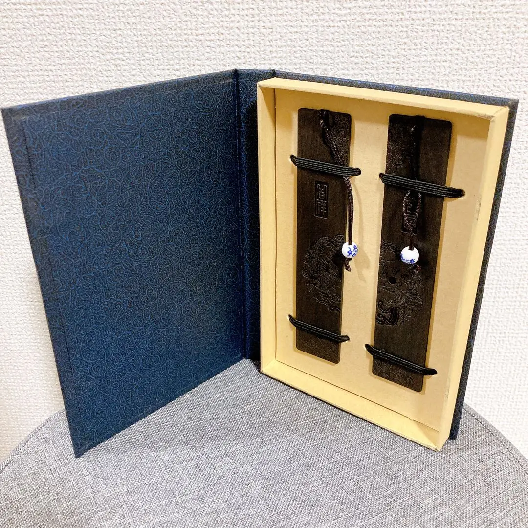 ✿木製ブックマーク ギフトボックスセット しおり 木製 ブックマーク 読書