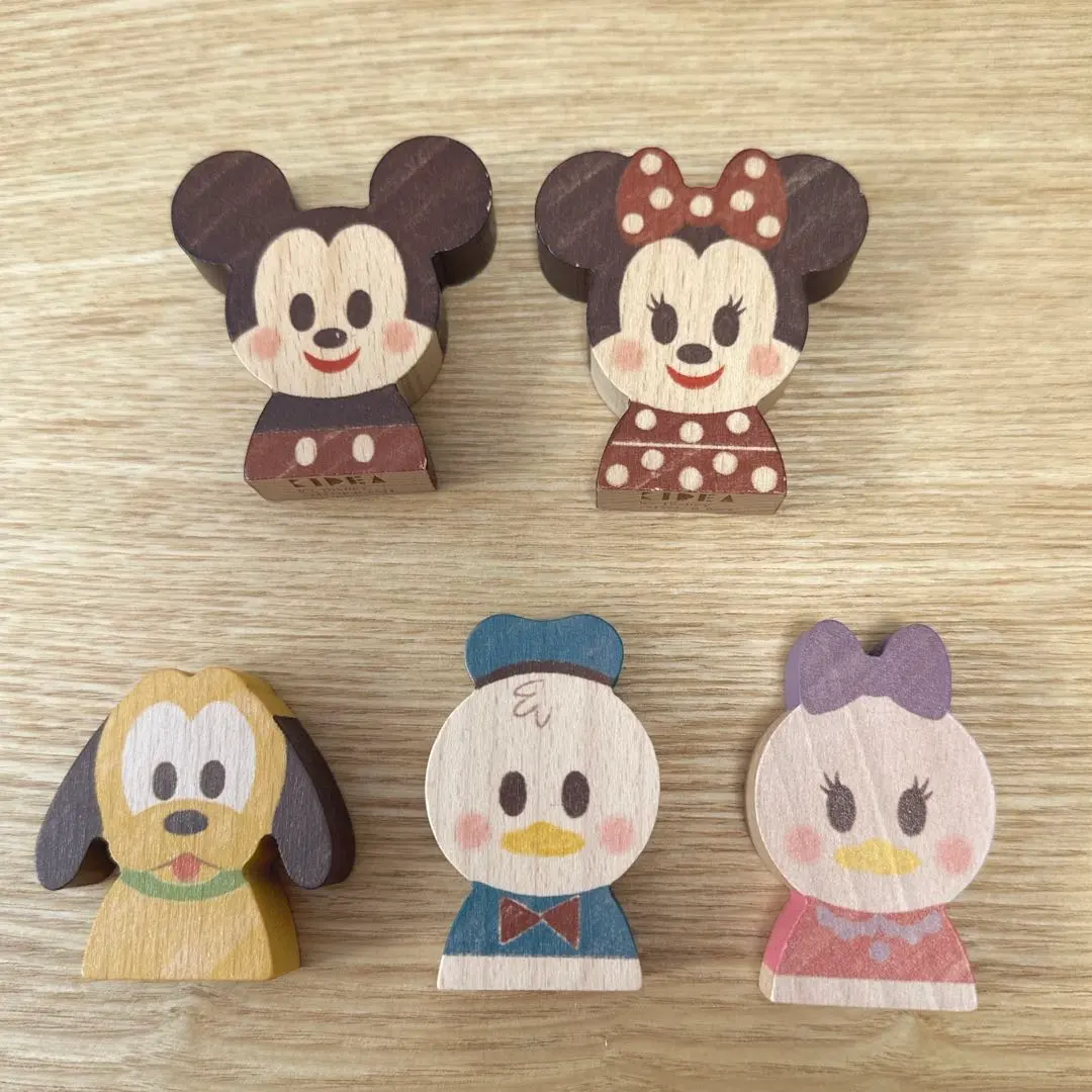 Disney KIDEA ミッキー＆フレンズ 木製つみき 5体セット