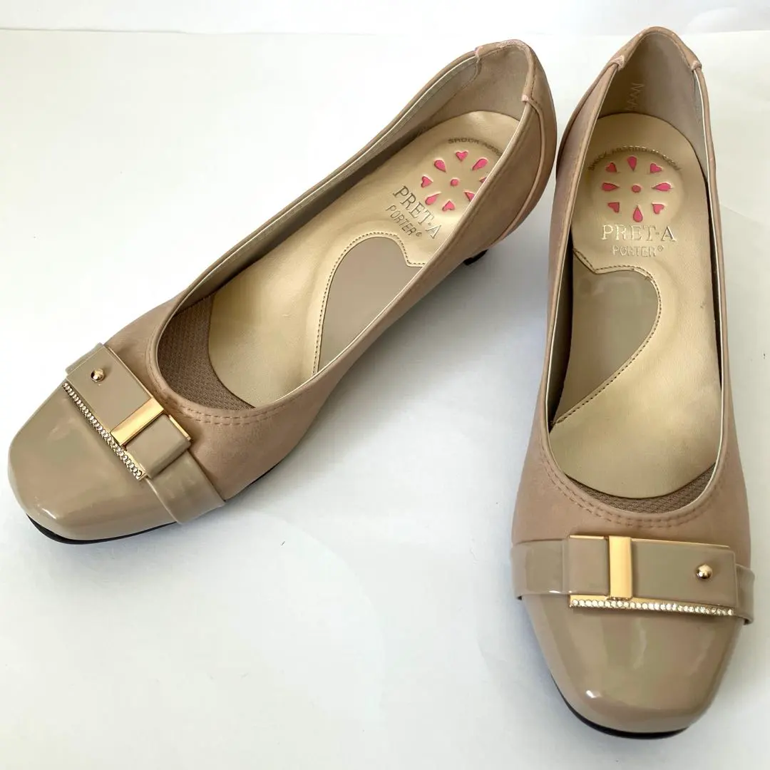 PRETA PORTER ベージュ フラットシューズ 23.0cm