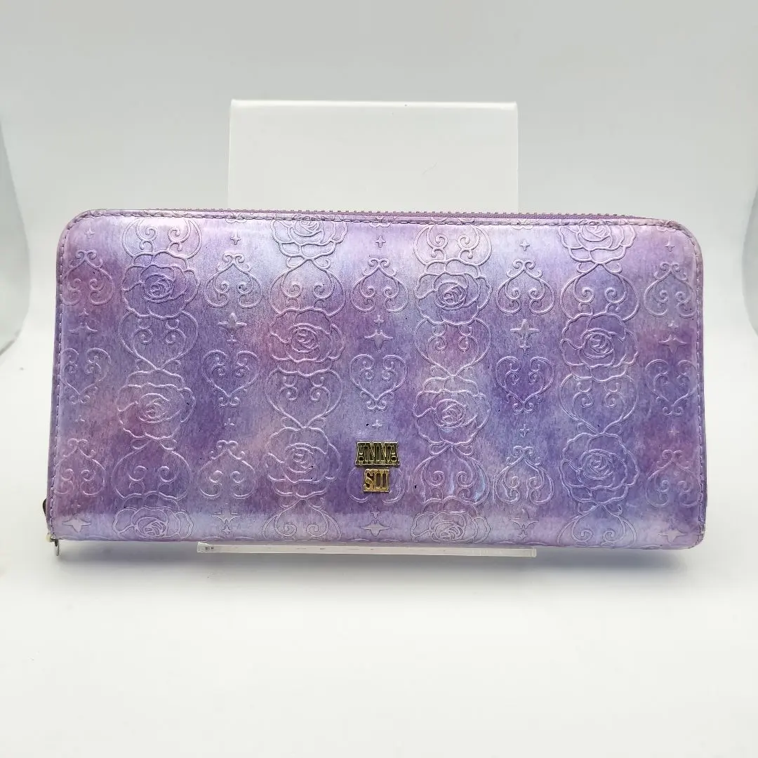 アナスイ　長財布　財布　ウォレット　パープル