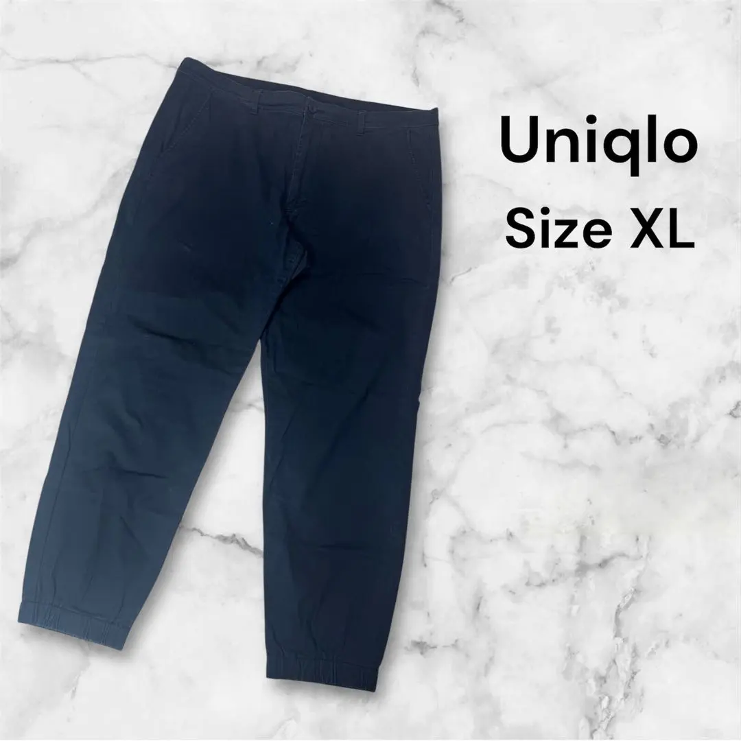 ユニクロ チノジョガーパンツ ネイビー（XL）