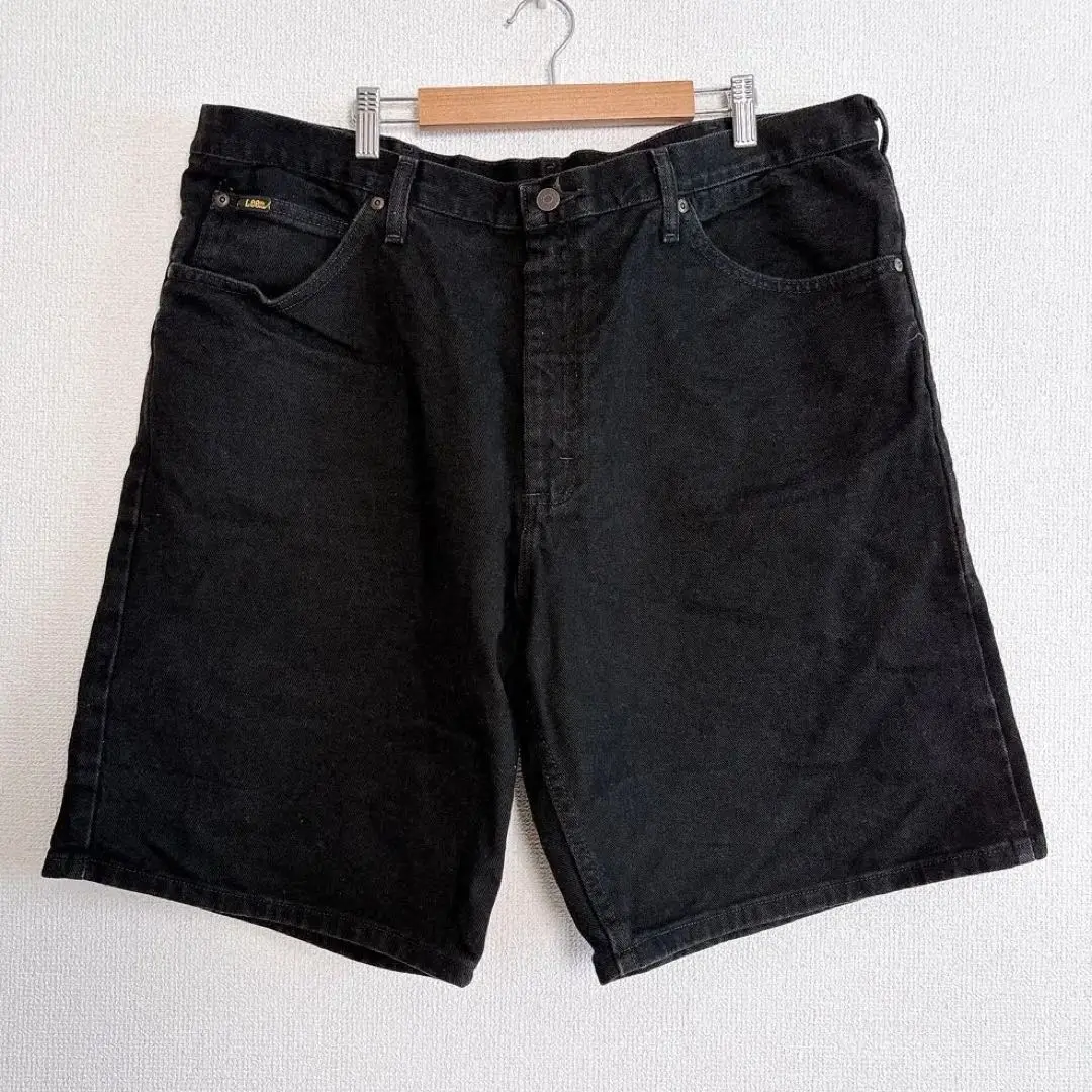 リー　LEE ハーフデニムパンツ　ブラックデニム　ショート　大きめ　42 メンズ