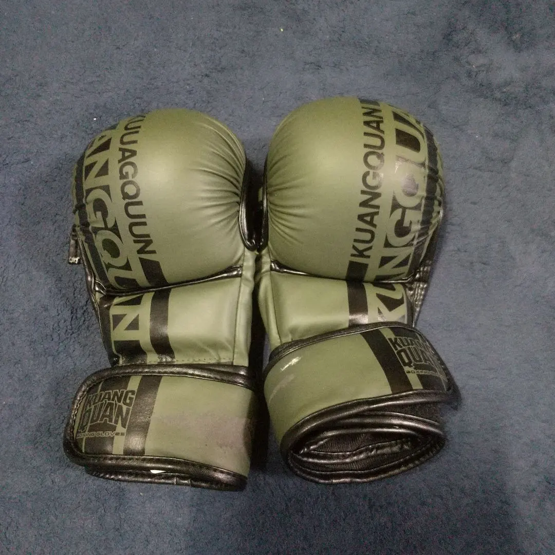 KHUANGQUAN オープンフィンガーグローブ グリーン