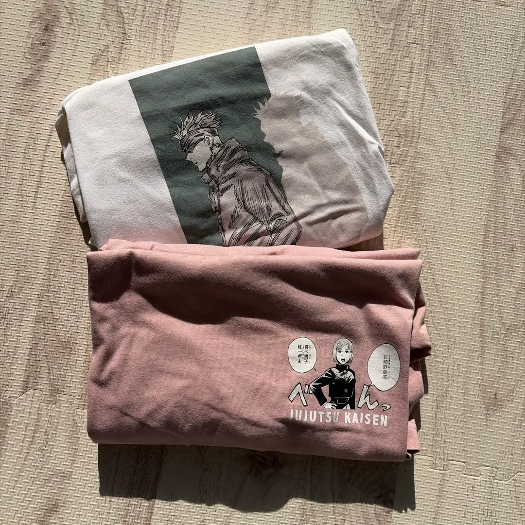 呪術廻戦 Tシャツ Lサイズ ホワイトT ピンクT UNIQLO UT