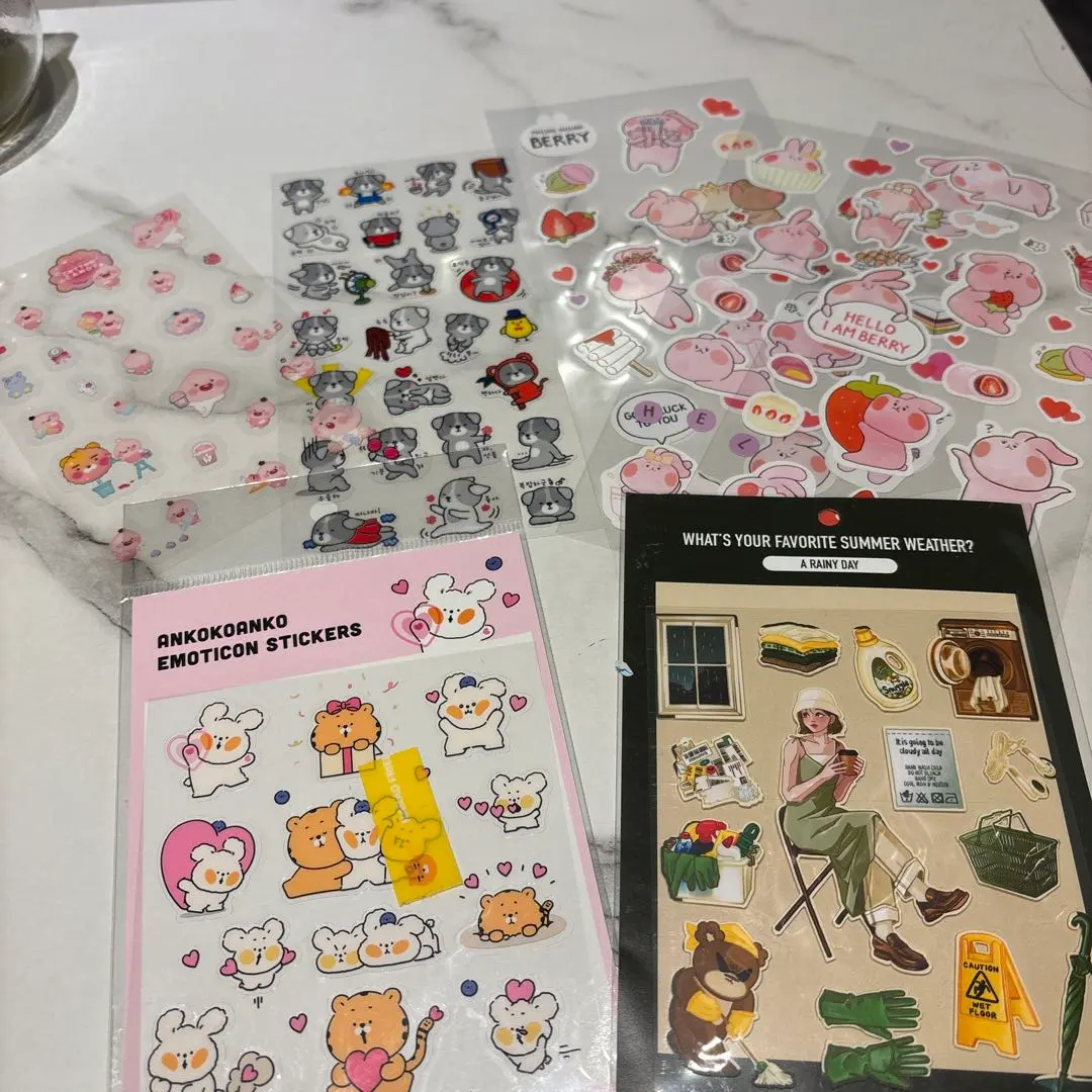 韓国雑貨　シール　７枚セット