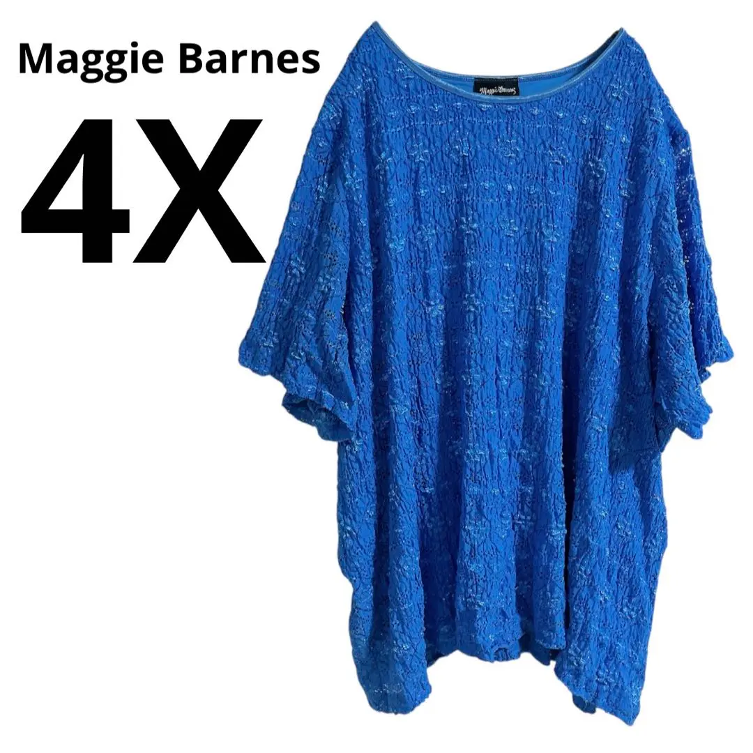 一点限り✨Maggie Barnes 【4X】青 オーバーサイズ Tシャツ