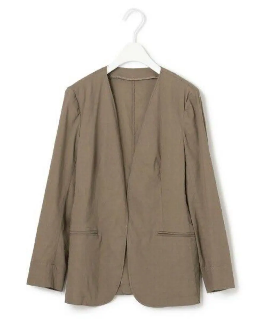 新品 23区 リネンヴィスコース ストレッチ ジャケット 40
