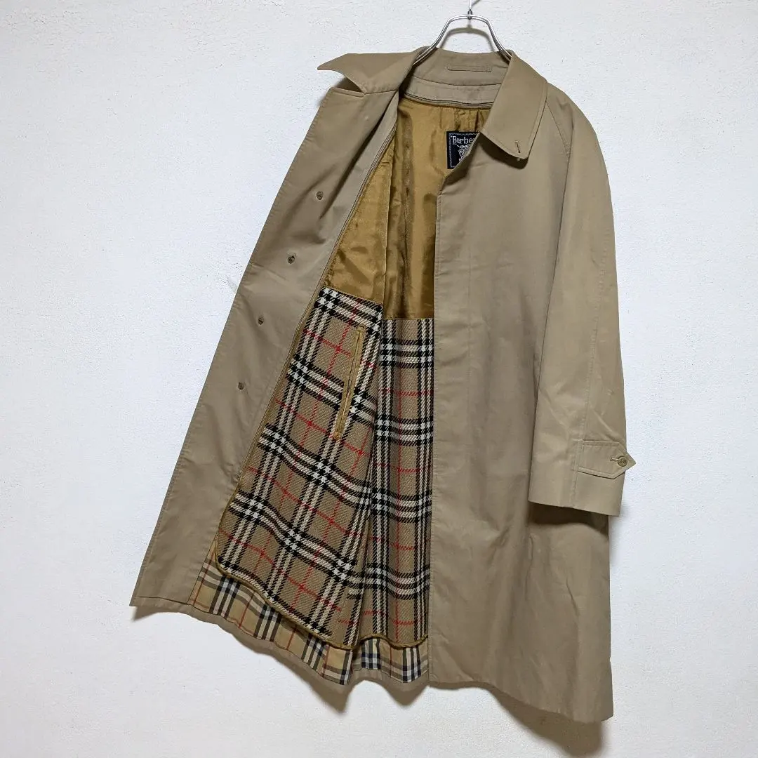 美品 80〜90s バーバリー ステンカラーコート メンズ ライナー 24