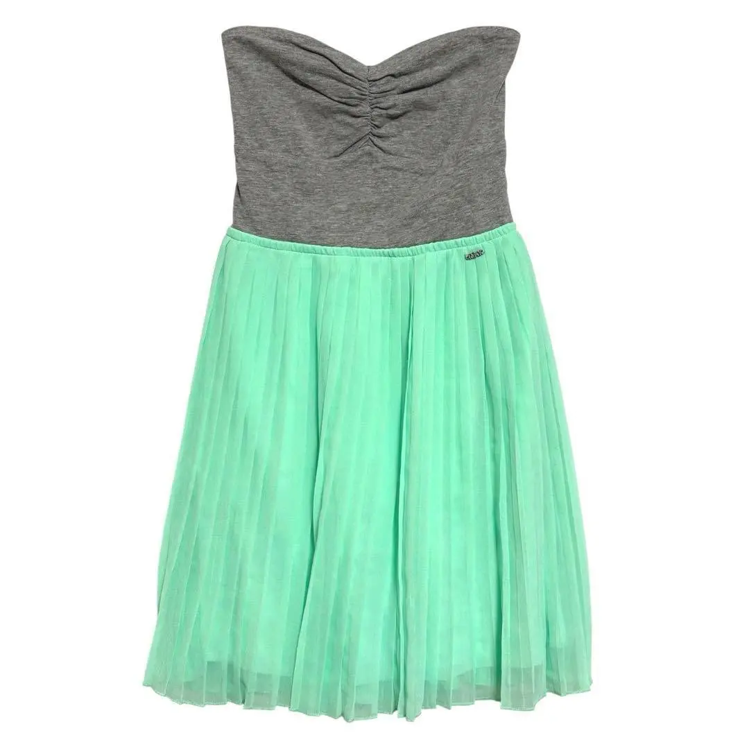 ロキシー　異素材ドッキング チューブトップワンピース　チュール　S