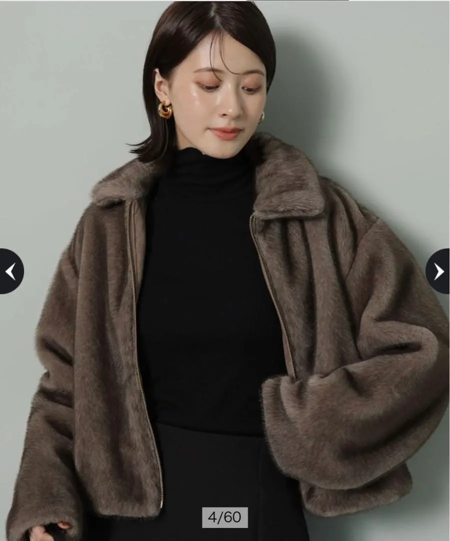 新品 未使用 Arpege story ミンク風ショートコート