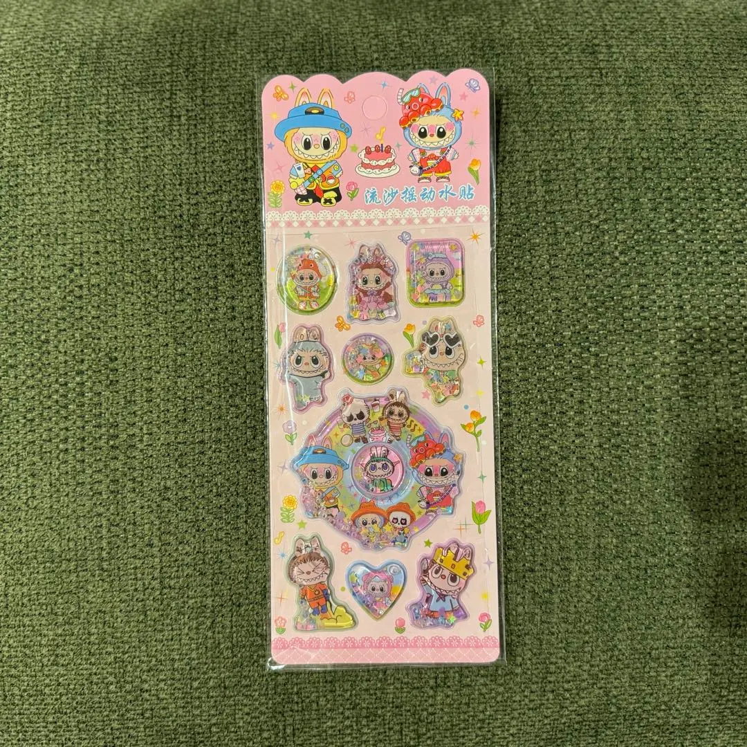 LABUBUラブブ水シールウォーターシール 立体 ボンボンドロップ